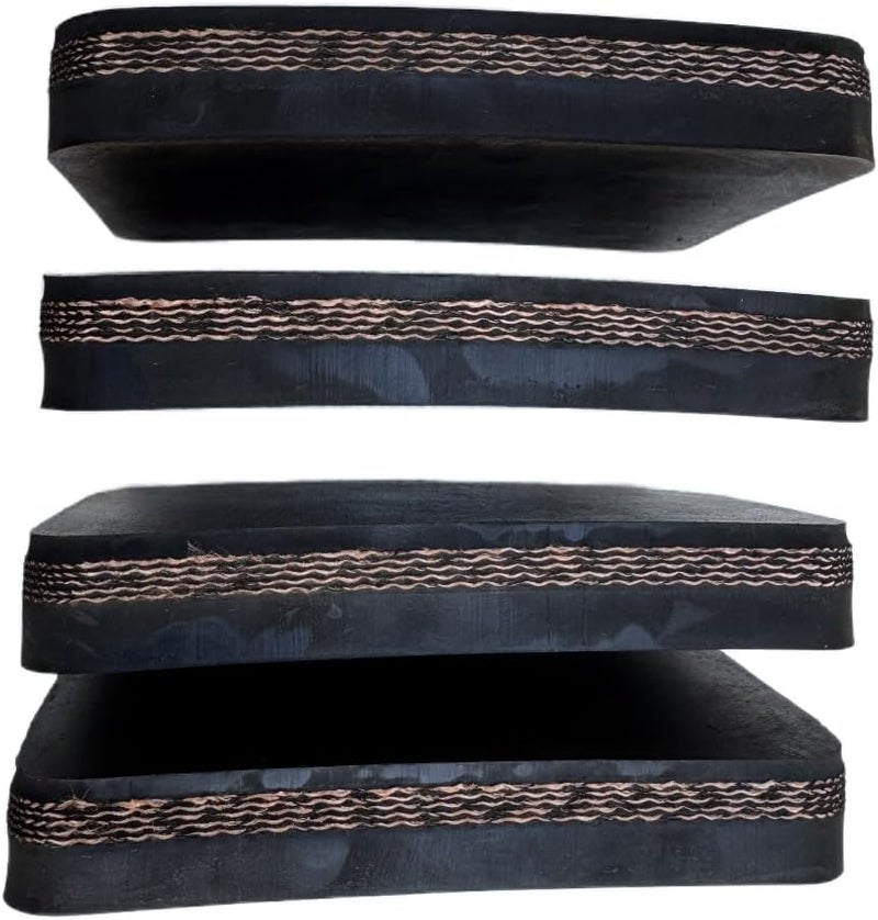 GANSNAY 4 Pack Heavy Duty Rubber Pads- Nylon Reinforced- 11,000lbs Capacity, Non-Slip Stabilizer Pads for Jack Stands, Motorcycle Kickstand, RV Leveling, Equipment Support- 0.9″ Height (6.3″×4.7″) - Image 4